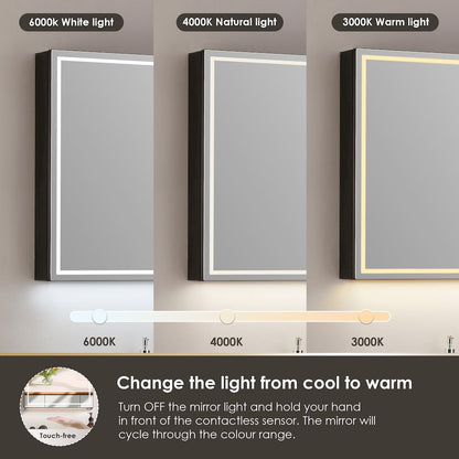 20"x28" Rectangular Frameless Surface-Mount Medicine Cabinet