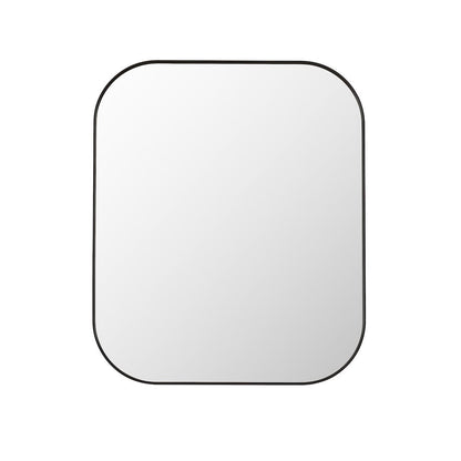 36x30" Rectangular Aluminum Framed in Matte Black Modern Bathroom Wall Mirror