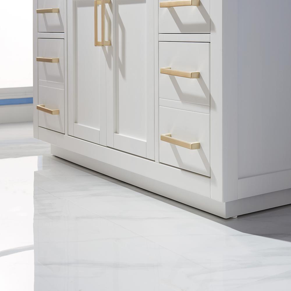 48" Single Bathroom Vanity Set in White with Mirror