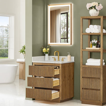 Navan 30" Single Bathroom Vanity in Weathered Brown