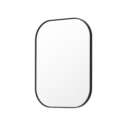 24x32" Rectangular Aluminum Framed in Matte Black Modern Bathroom Wall Mirror