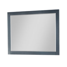 48" Rectangular Bathroom Wood Framed Wall Mirror in Classical Blue