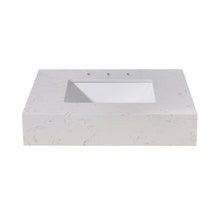 30. in Composite Stone Vanity Top in Aosta White Apron with White Sink