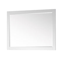 48" Rectangular Bathroom Wood Framed Wall Mirror in White