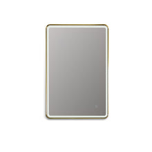 Framed in Brushed Gold Modern Bathroom/Vanity LED Lighted Wall Mirror
