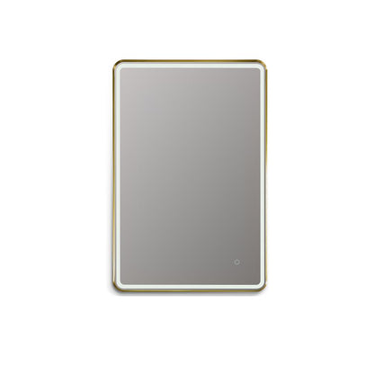 Framed in Brushed Gold Modern Bathroom/Vanity LED Lighted Wall Mirror