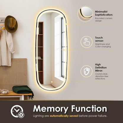 26"x65" Rectangular Anti-Fog Dimmable Modern Bathroom/Dressing