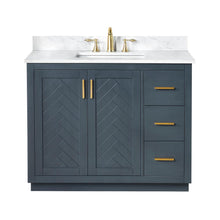 42" Single Bathroom Vanity Set in Classic Blue without Mirror