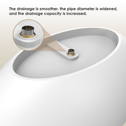 67" x 39" Solid Surface Soaking Bathtub in Matte White and Integrated Overflow