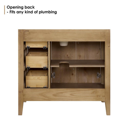 Single Bathroom Cabinet Vanity Base without Top and Sink, no Mirror