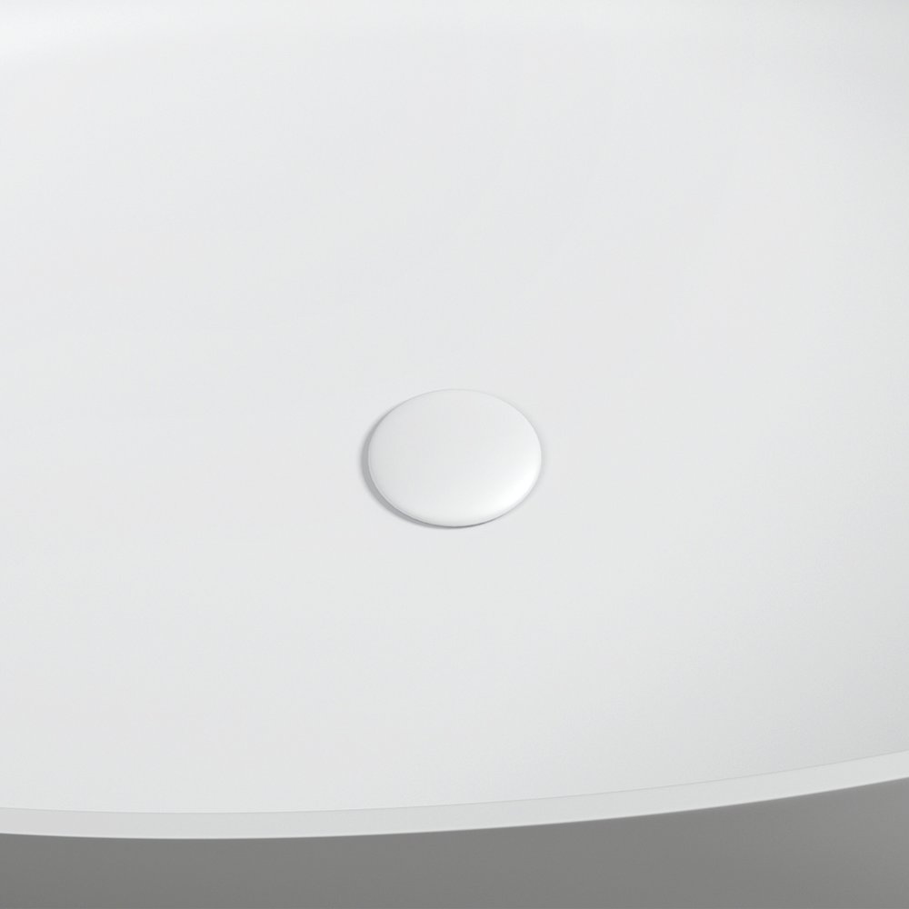 63" x 39" Solid Surface Soaking Bathtub and Integrated Overflow