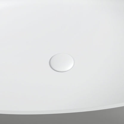 65" x 30" Solid Surface Soaking Bathtub and Integrated Overflow