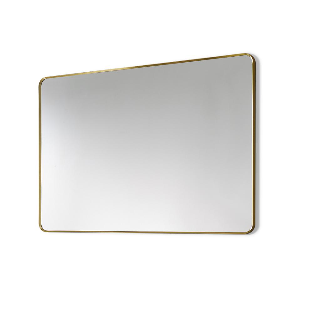 Nettuno 48" Rectangle Bathroom/Vanity Brushed Gold Aluminum Framed Wall Mirror