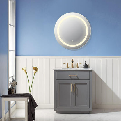 Padova 32” Round  Frameless Modern LED Bathroom Vanity Mirror
