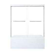 Framed Tub Door in Polished Chrome with Clear Glass