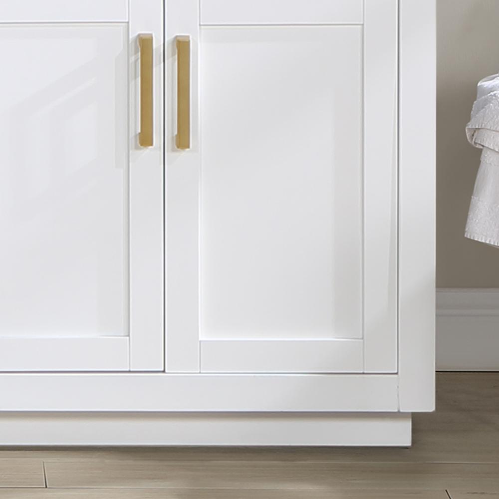 72" Double Bathroom Vanity in White with Mirror