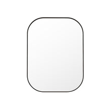 24x32" Rectangular Aluminum Framed in Matte Black Modern Bathroom Wall Mirror