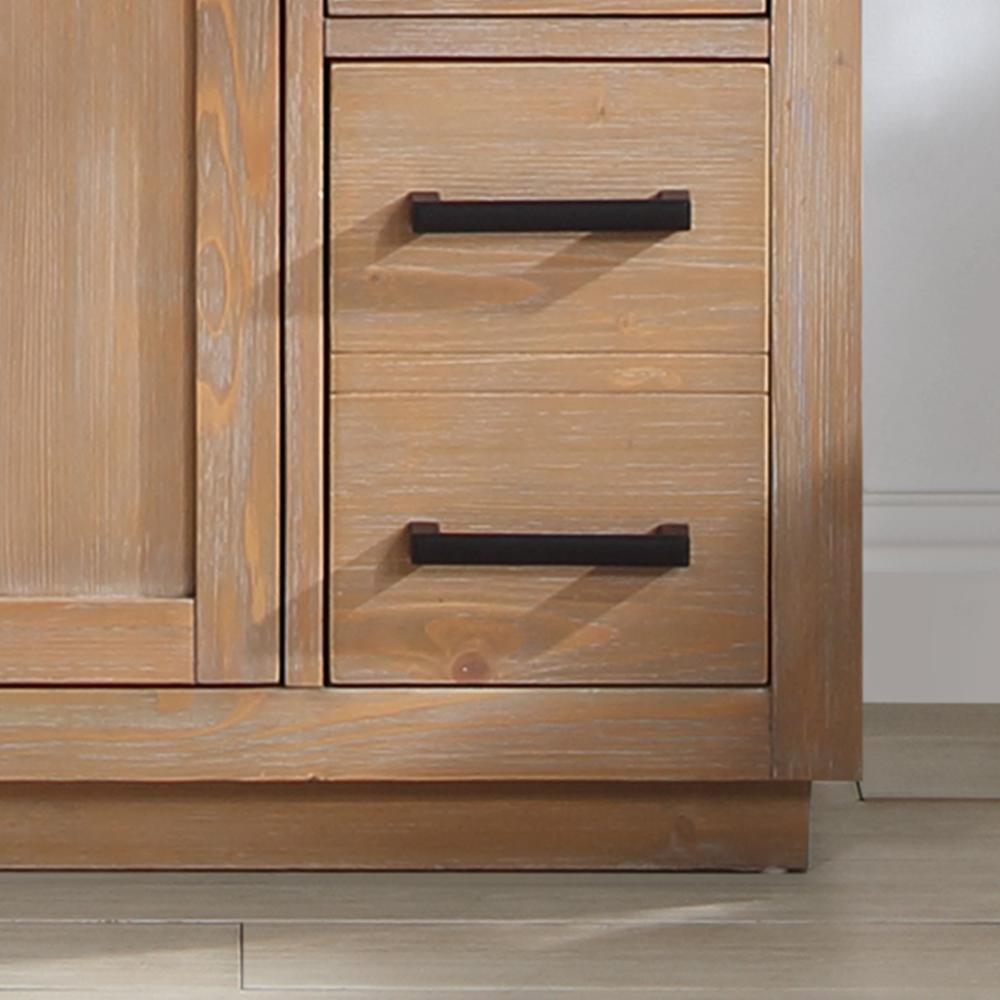 36" Single Bathroom Vanity in Light Brown with Mirror