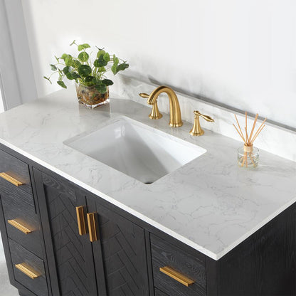 48" Single Bathroom Vanity Set in Black Oak without Mirror