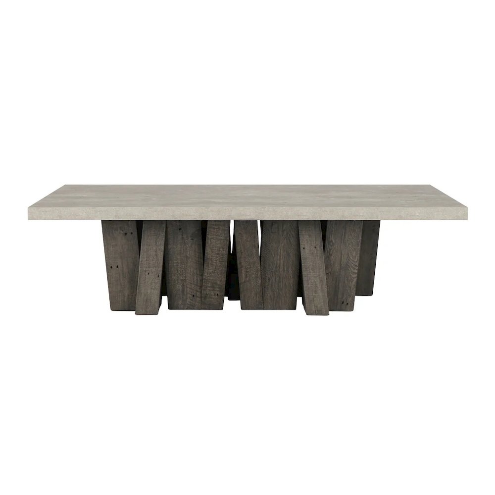 Simone 66" Coffee Table Olive Brown/Antique Gray