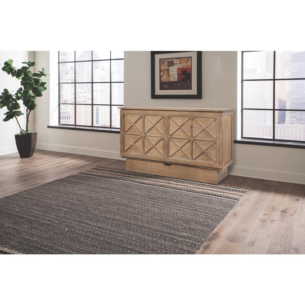Queen Cabinet Bed in Light Ash Finish a Smart Free Standing Sleep Solution