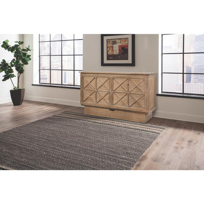 Queen Cabinet Bed in Light Ash Finish a Smart Free Standing Sleep Solution