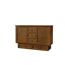 Queen Cabinet Bed Cherry Wood with Free Standing Design and Usable Top Surface