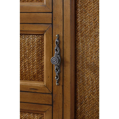 Queen Cabinet Bed Cherry Wood with Free Standing Design and Usable Top Surface