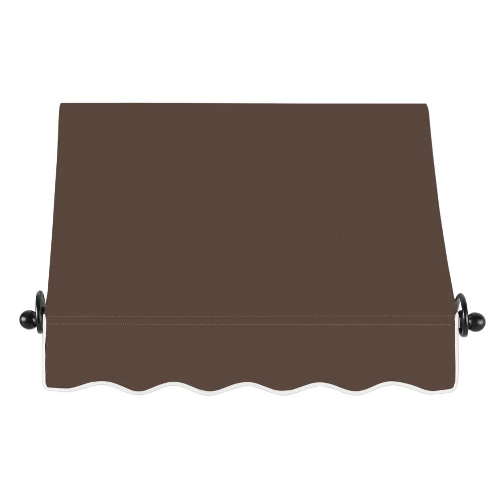 Awntech 3.375 ft Charleston Fixed Awning Acrylic Fabric, Brown