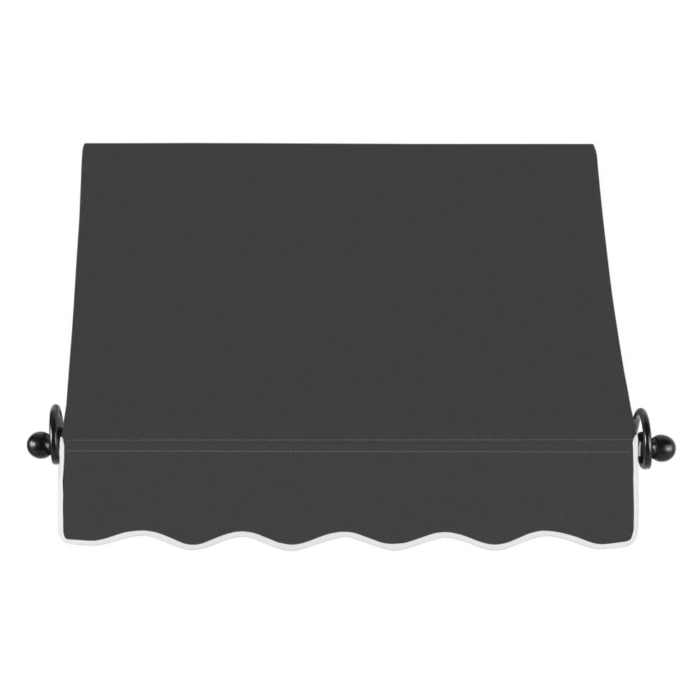 Awntech 3.375 ft Charleston Fixed Awning Acrylic Fabric, Black