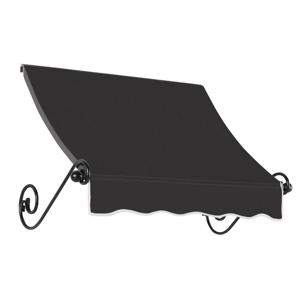 Awntech 3.375 ft Charleston Fixed Awning Acrylic Fabric, Black