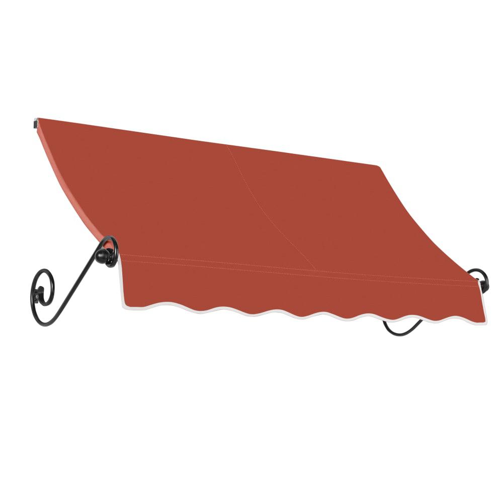 Awntech 10.375 ft Charleston Fixed Awning Acrylic Fabric, Terracotta