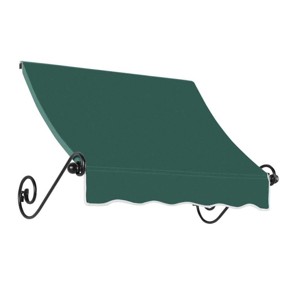 Awntech 4.375 ft Charleston Fixed Awning Acrylic Fabric, Forest