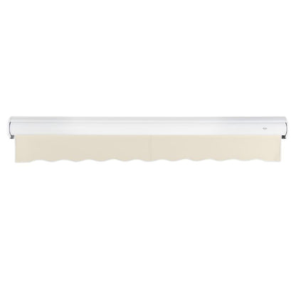 16' x 10' Full Cassette Manual Patio Retractable Awning Acrylic Fabric, Linen