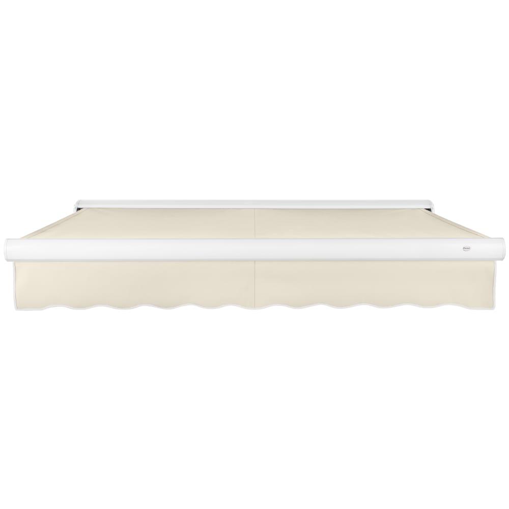 16' x 10' Full Cassette Manual Patio Retractable Awning Acrylic Fabric, Linen
