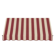 Awntech 8.375 ft Santa Fe Fixed Awning Acrylic Fabric, Burgundy/Tan Stripe