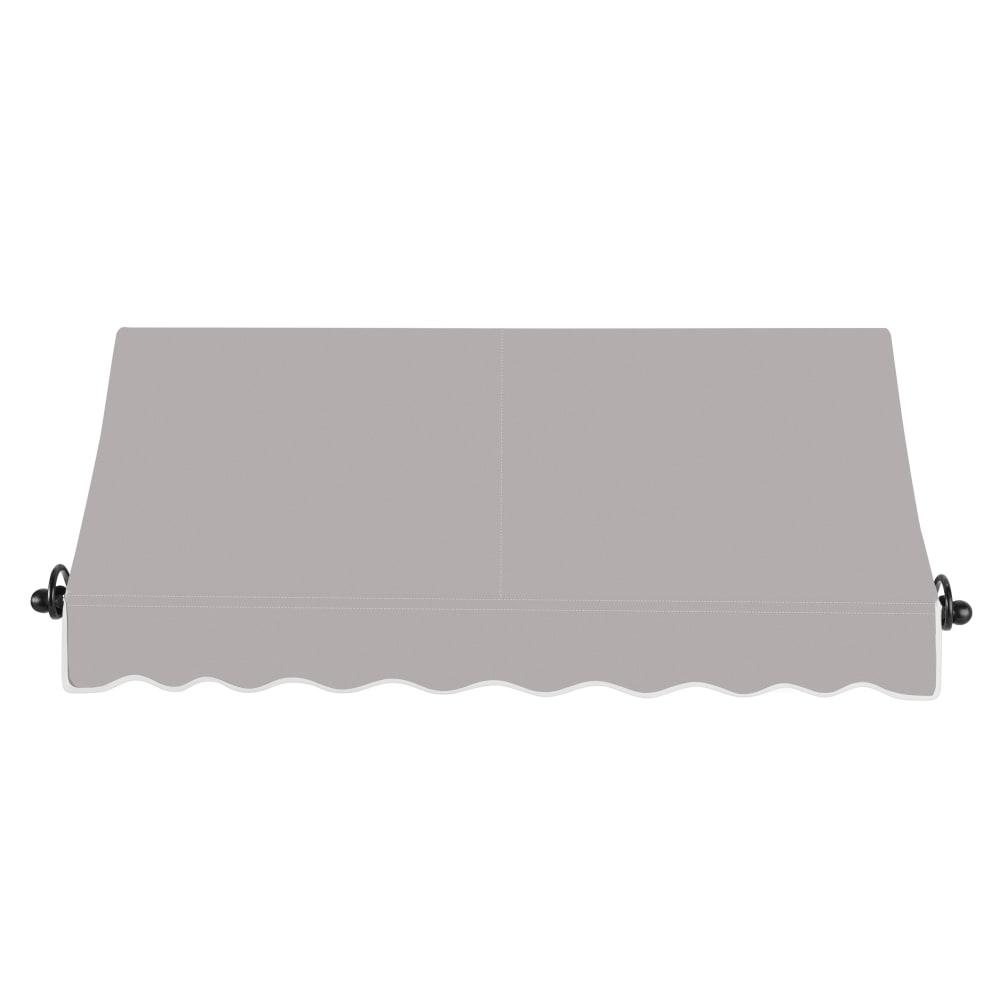 Awntech 6.375 ft Charleston Fixed Awning Acrylic Fabric, Gray