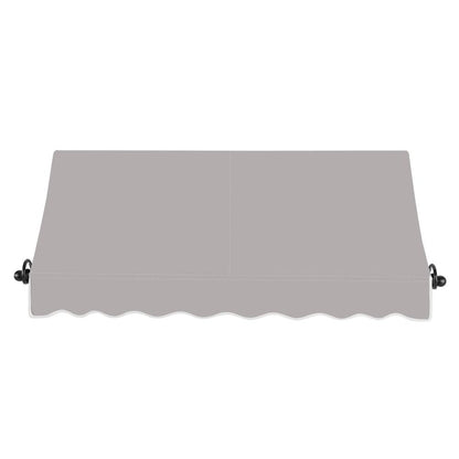 Awntech 6.375 ft Charleston Fixed Awning Acrylic Fabric, Gray