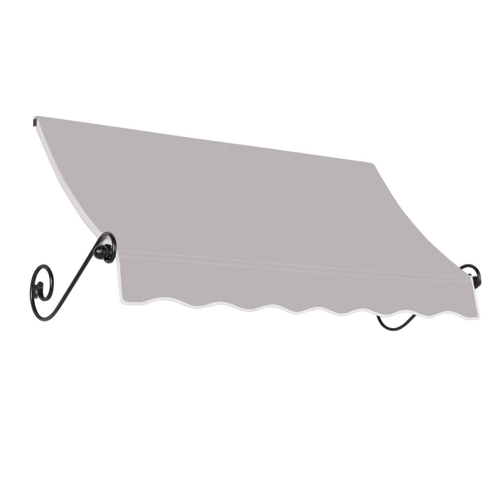 Awntech 6.375 ft Charleston Fixed Awning Acrylic Fabric, Gray