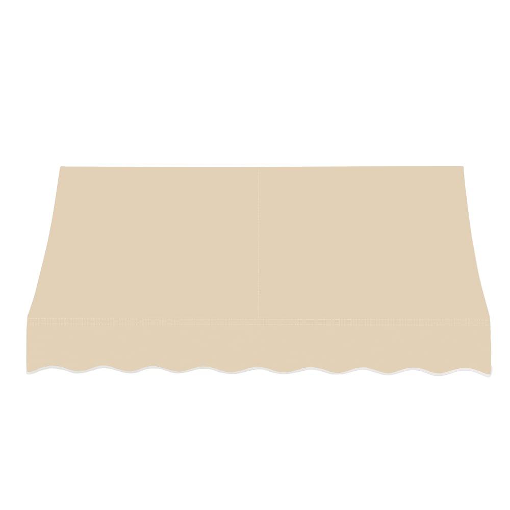 Awntech 8.375 ft Nantucket Fixed Awning Acrylic Fabric, Tan