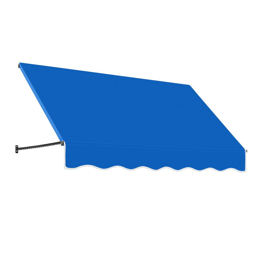 Awntech 8.375 ft Santa Fe Fixed Awning Acrylic Fabric, Bright Blue