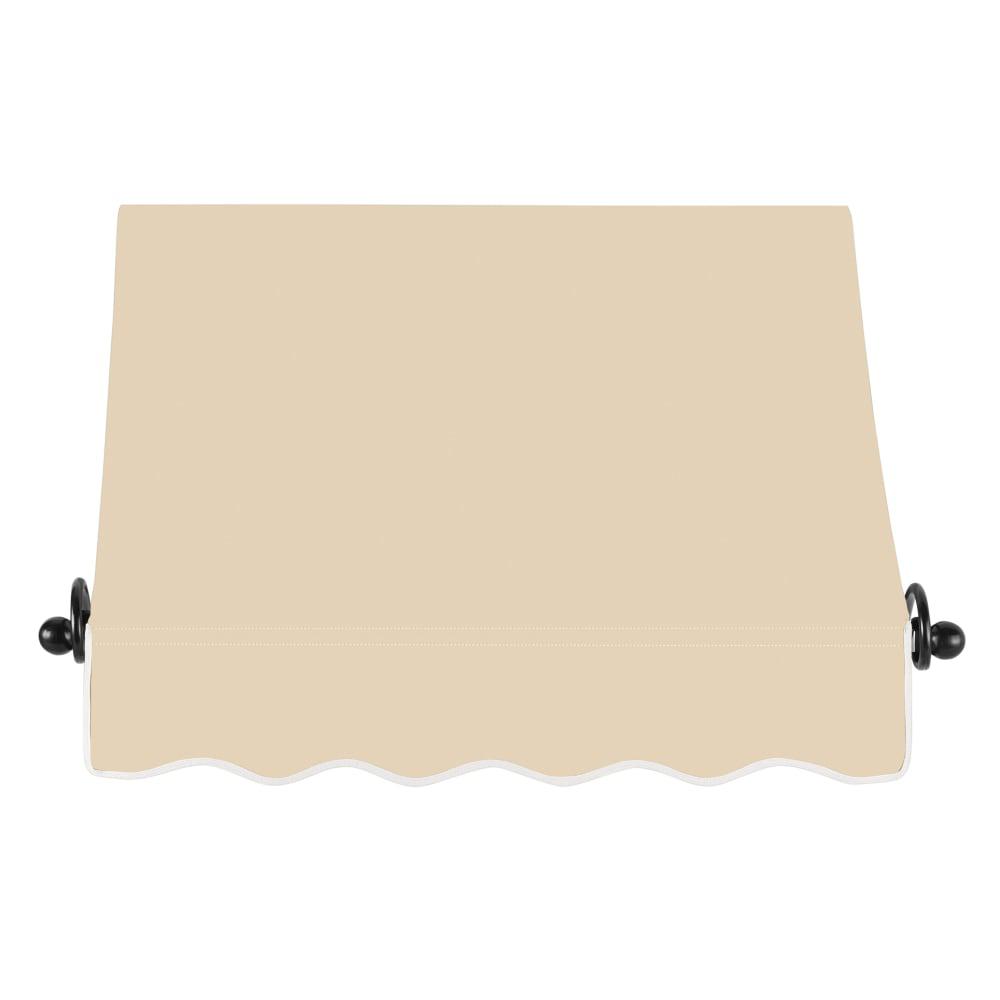 Awntech 4.375 ft Charleston Fixed Awning Acrylic Fabric, Tan