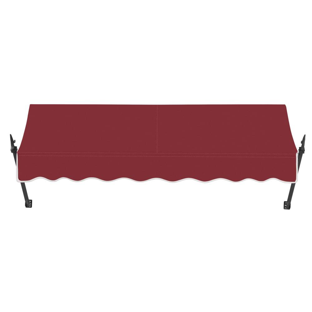 Awntech 7.375 ft New Orleans Fixed Awning Acrylic Fabric, Burgundy