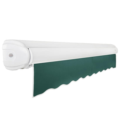 24' x 10' Full Cassette Right Motorized Patio Retractable Awning, Forest