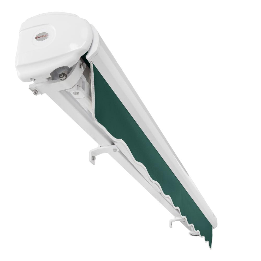 24' x 10' Full Cassette Right Motorized Patio Retractable Awning, Forest