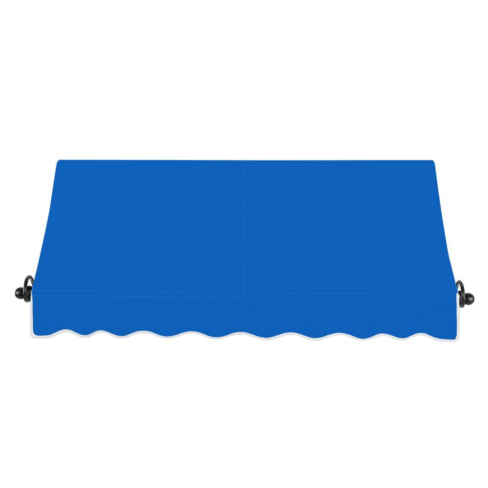 Awntech 6.375 ft Charleston Fixed Awning Acrylic Fabric, Bright Blue