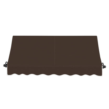 Awntech 6.375 ft Charleston Fixed Awning Acrylic Fabric, Brown