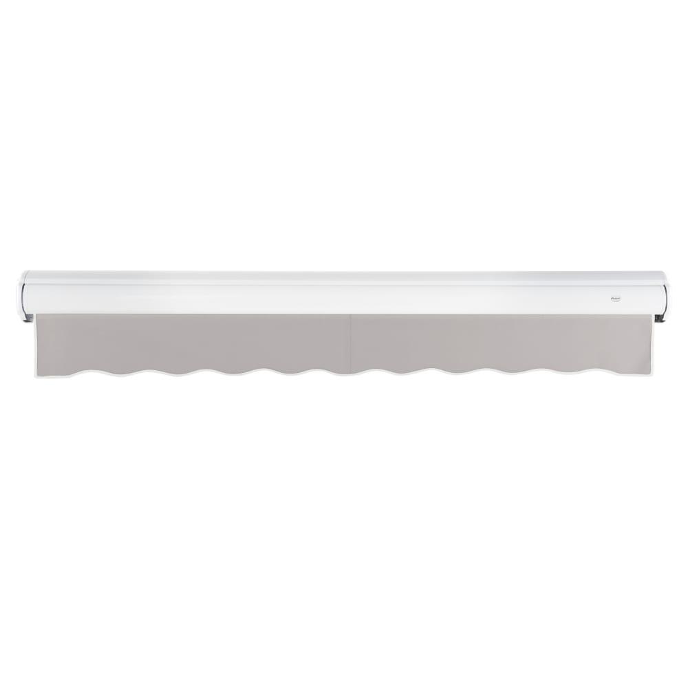 12' x 10' Full Cassette Right Motorized Patio Retractable Awning, Gray