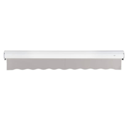 12' x 10' Full Cassette Right Motorized Patio Retractable Awning, Gray