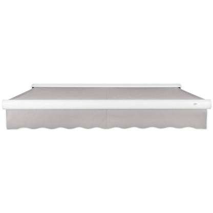 12' x 10' Full Cassette Right Motorized Patio Retractable Awning, Gray